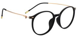 Eileen Round Black Glasses4