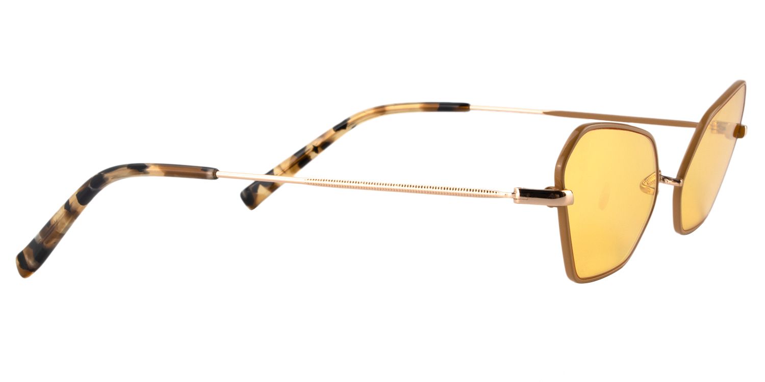 Beige Geometric Sunglasses | Zeelool Sunglasses4