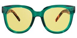 Harrell Square Dark-Green Glasses7