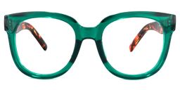 Harrell Dark-Green Square Glasses2