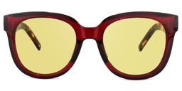 Harrell Square Dark-Red Glasses6