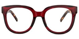 Harrell Square Dark-Red Glasses0