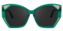 Routh Geometric Green Sunglasses0