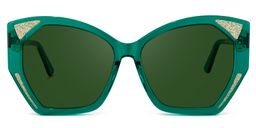 Routh Geometric Green Sunglasses0