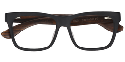 Jeffery Square Black Eyeglasses1