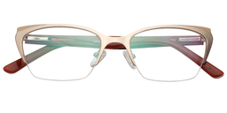 Gaby Browline Beige Glasses1