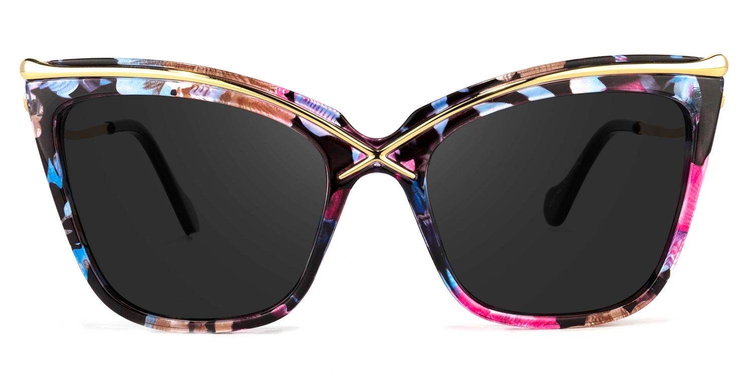 Winston Mixed Floral Butterfly Frame Sunglasses | ZEELOOL UK0