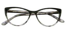 Jonathan Cat eye Dark-Green Glasses1