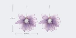 Stylish Petal Shaped Purple Earrings3