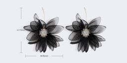 Stylish Petal Shaped Black Earrings2