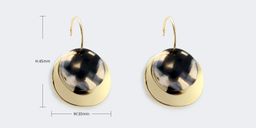 Stylish Round shaped Gold & tortoise Earrings2