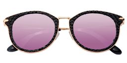 Shirley Round Black Sunglasses1