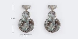 Stylish Geometric shaped Gray Floral-print Earrings3
