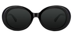 Elinor Oval Black Sunglasses0