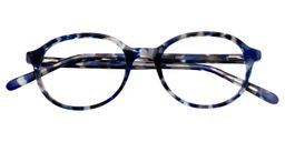 Adamson Oval Blue/Black Glasses1