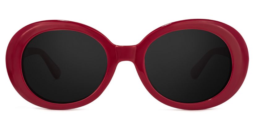 Elinor Oval Red Sunglasses