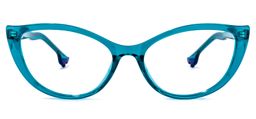 Theodore Cateye Peacock-Blue Glasses0