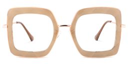 Tucker Square Beige Glasses0