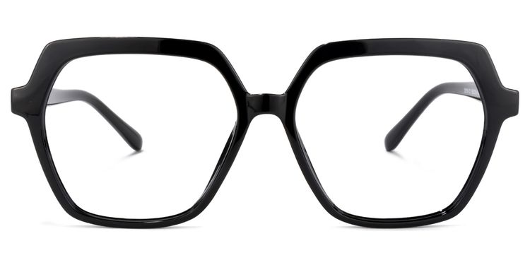 Norah Geometric Black Glasses