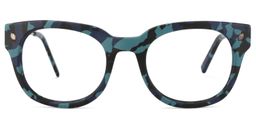 Tatum Round Blue-Camouflage Glasses 0