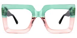 Brandon Square Green-Pink Glasses0