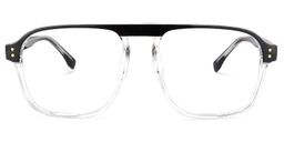 Willow Geometric Black-Clear Glasses0