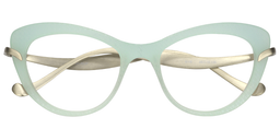 Nora Cat Eye Green Glasses1