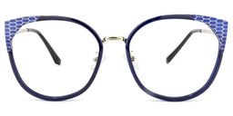 Yvette Cateye Dark-Blue Glasses0