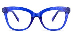 Santiago Cateye Blue Glasses0