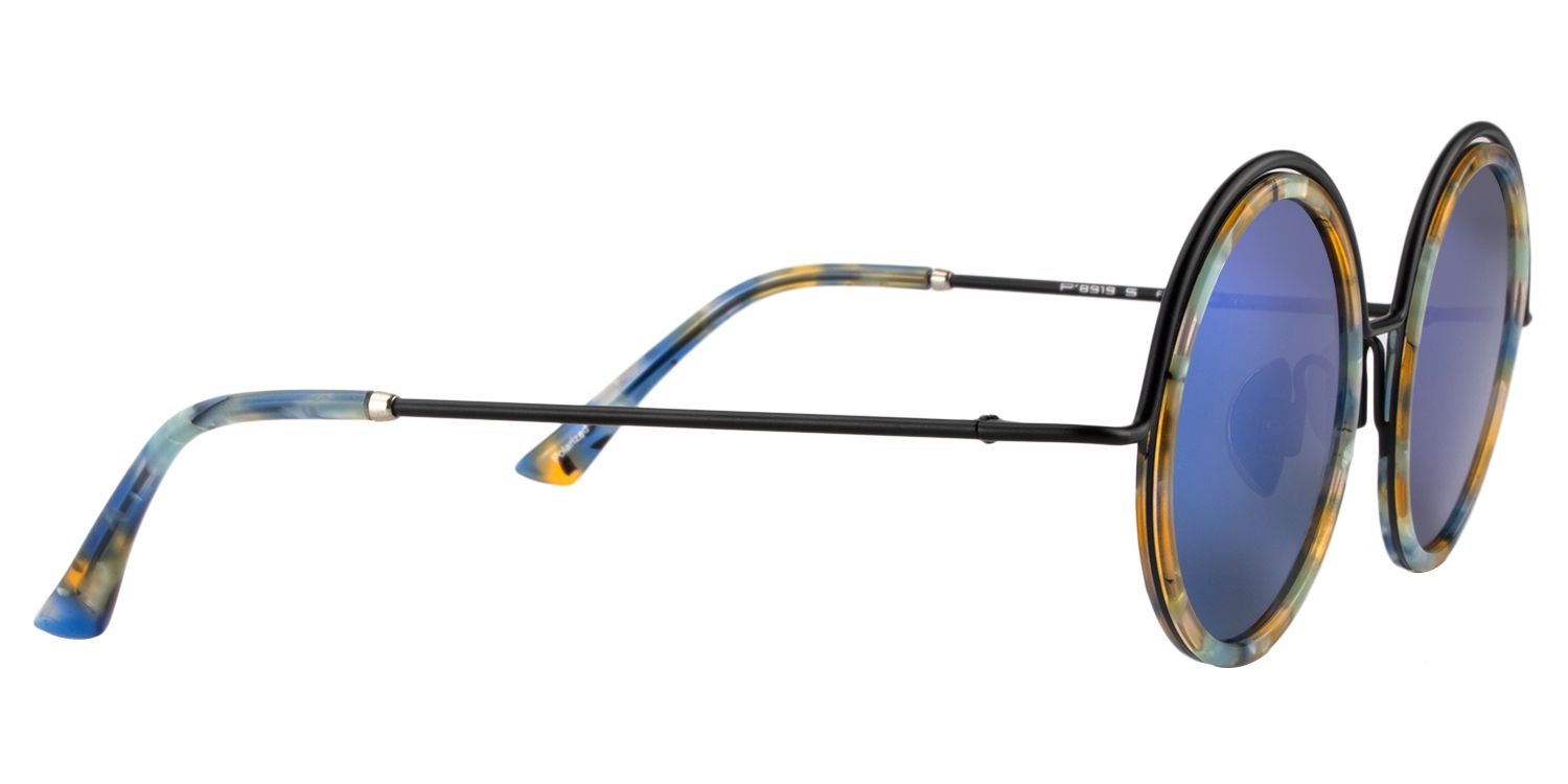 Round Blue Floral Sunglasses | Zeelool Sunglasses4