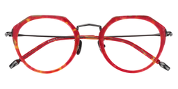 Elvis Geometric Red Floral Glasses1