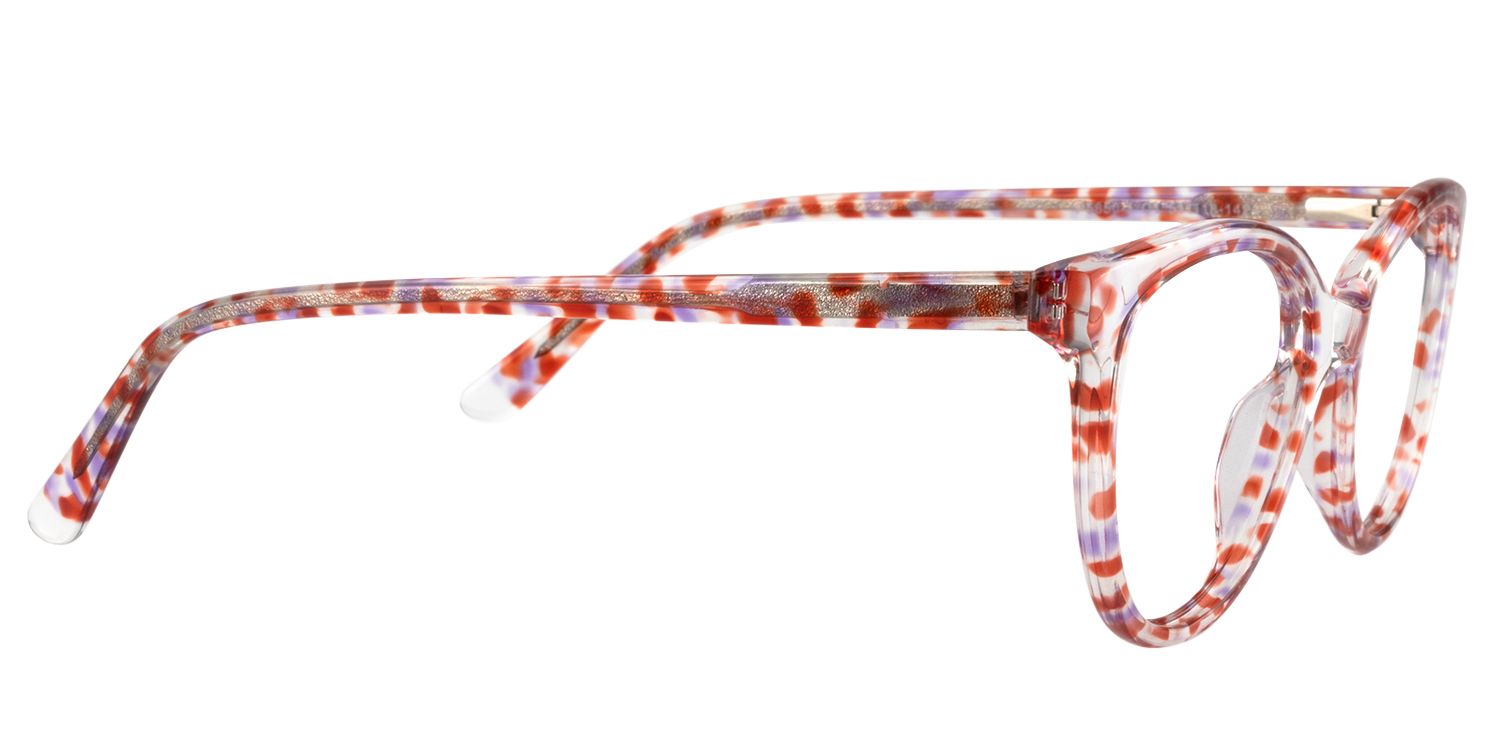 Oval Red Glasses | Zeelool Glasses4