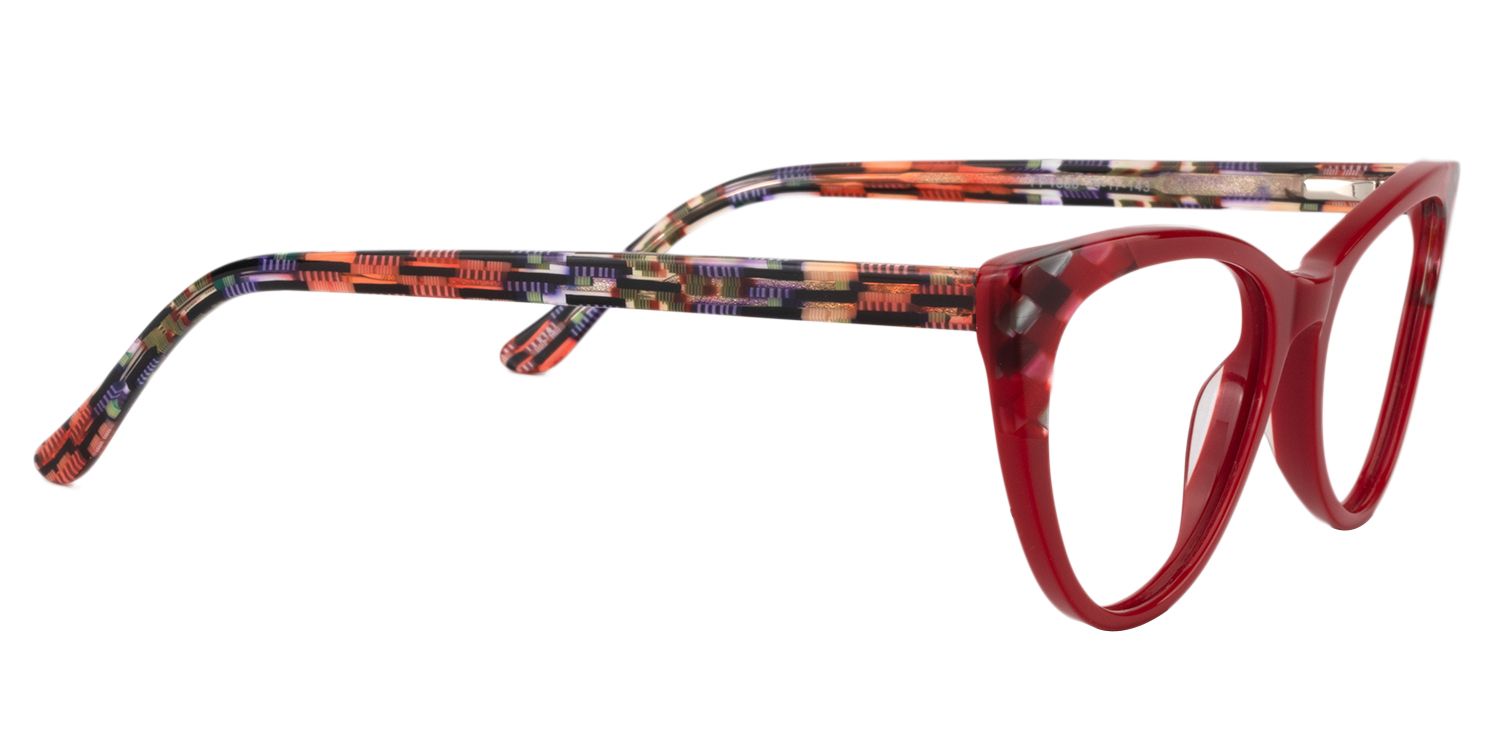 Cateye Red Glasses | Zeelool Glasses4