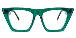 Cecile Cat Eye Green Glasses0