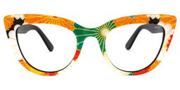 Makie Cateye Yellow Glasses0