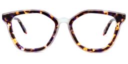 Yannick Square Purple-Tortoise Glasses0