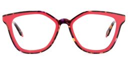 Yannick Square Red Glasses0