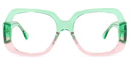 Erkrath Square Green-Pink Glasses0