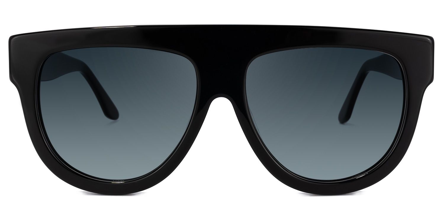 Jules Round Sunglasses with Acetate Black Frames | ZEELOOL CA0