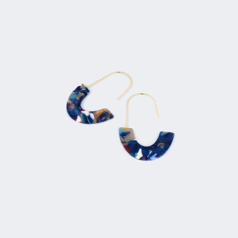 Vintage Oval Blue Earrings