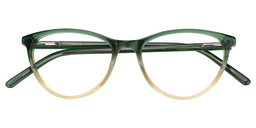 Editha Cateye Gradient Green Glasses1