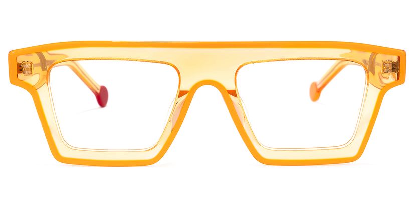 Gerri Square Orange Glasses