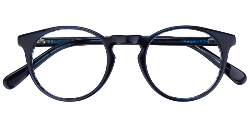 Round Dark Blue Glasses | Zeelool Eyeglasses Online1