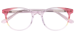 Magda Round Transparent Pink Glasses1
