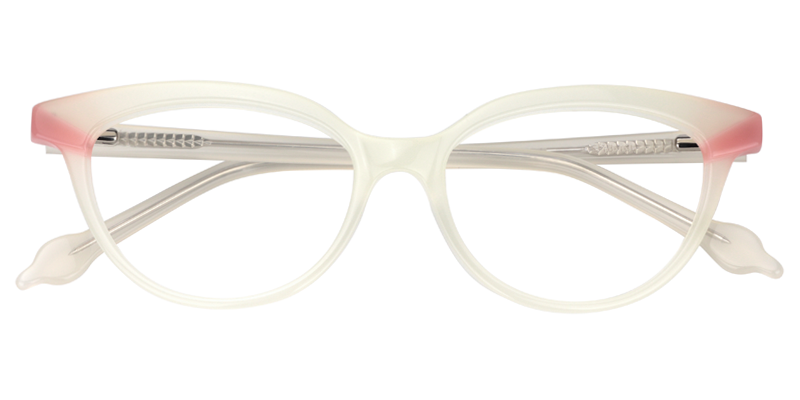Cat Eye Creamy White Glasses | Zeelool Eyewear1