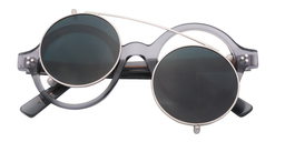 Patton Clip-On Gray Glasses0