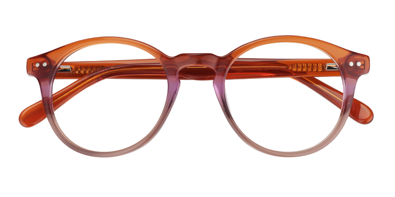 Round Orange Glasses | Zeelool Eyeglass Frames Online1