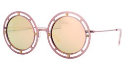 Isabella Round Rose-Gold Sunglasses2