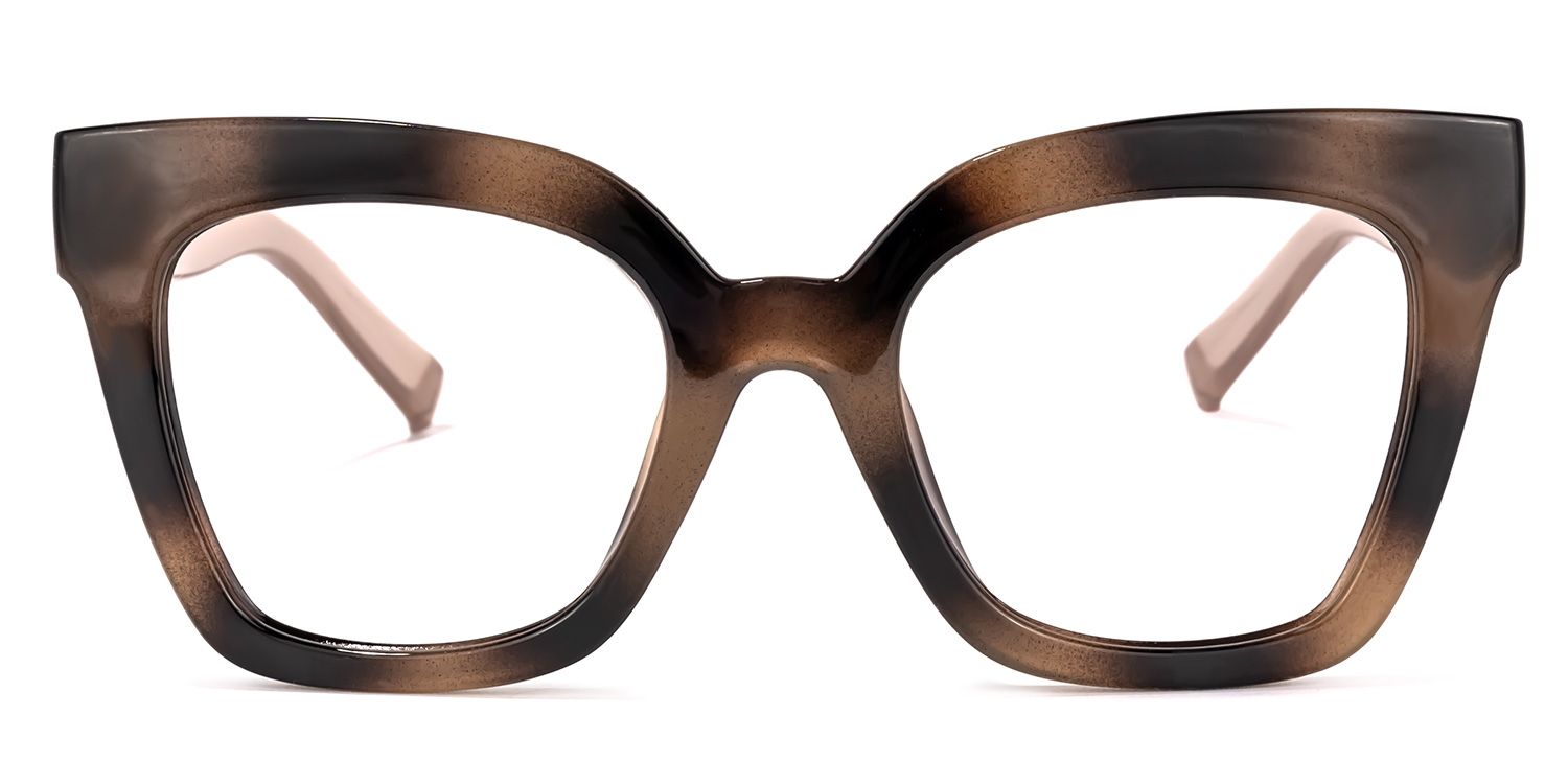 Square Burnt Umber Glasses | Zeelool Eyeglass Frames0