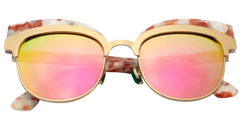 Browline Orange Sunglasses | Zeelool Sunglasses1